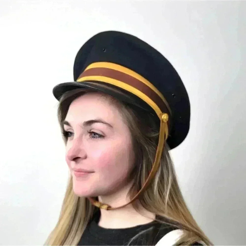 Vintage 70s Flight Ace Fur Felt Military Hat - Picture 10 of 12